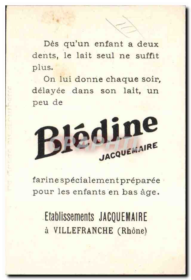 Chromo Bledine La queue en trompette Chien  — Verso