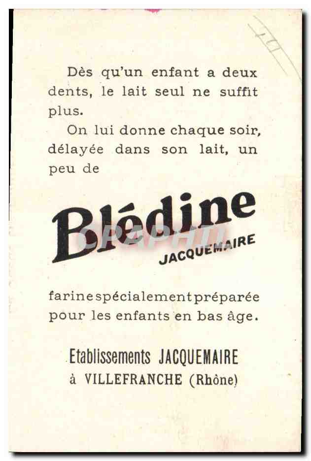 Chromo Bledine La queue en trompette Chien  — Verso