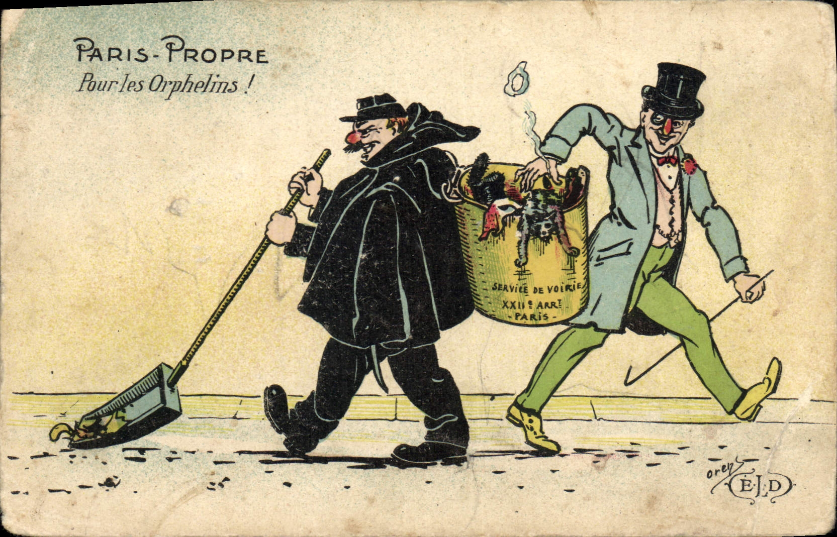 CPA Fantaisie Illustrateur Paris Propre Pour les Orphelins 