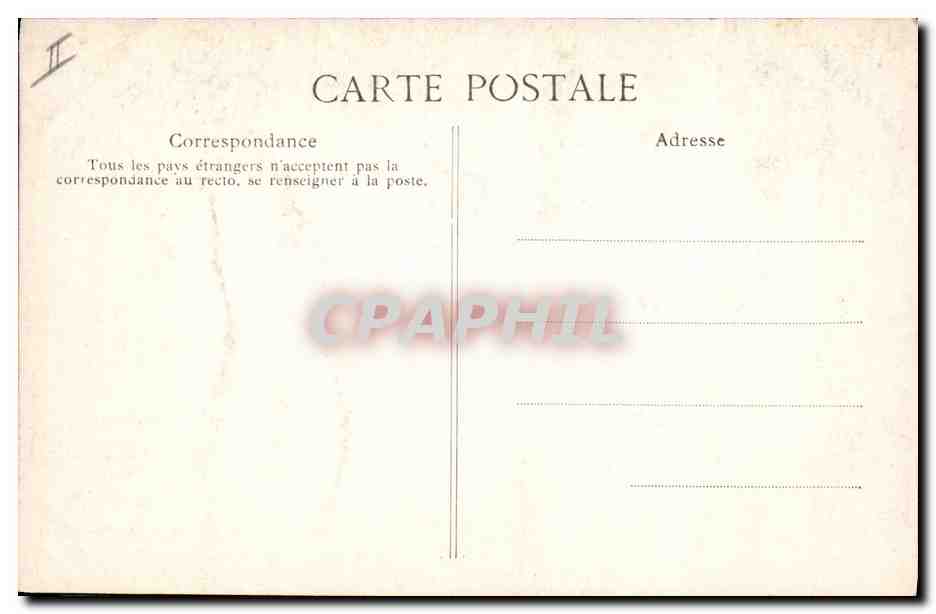 CPA Bibliotheque Palais de Compiegne Cabinet de travail de l'empereur Napoleon 1er — Rückseite