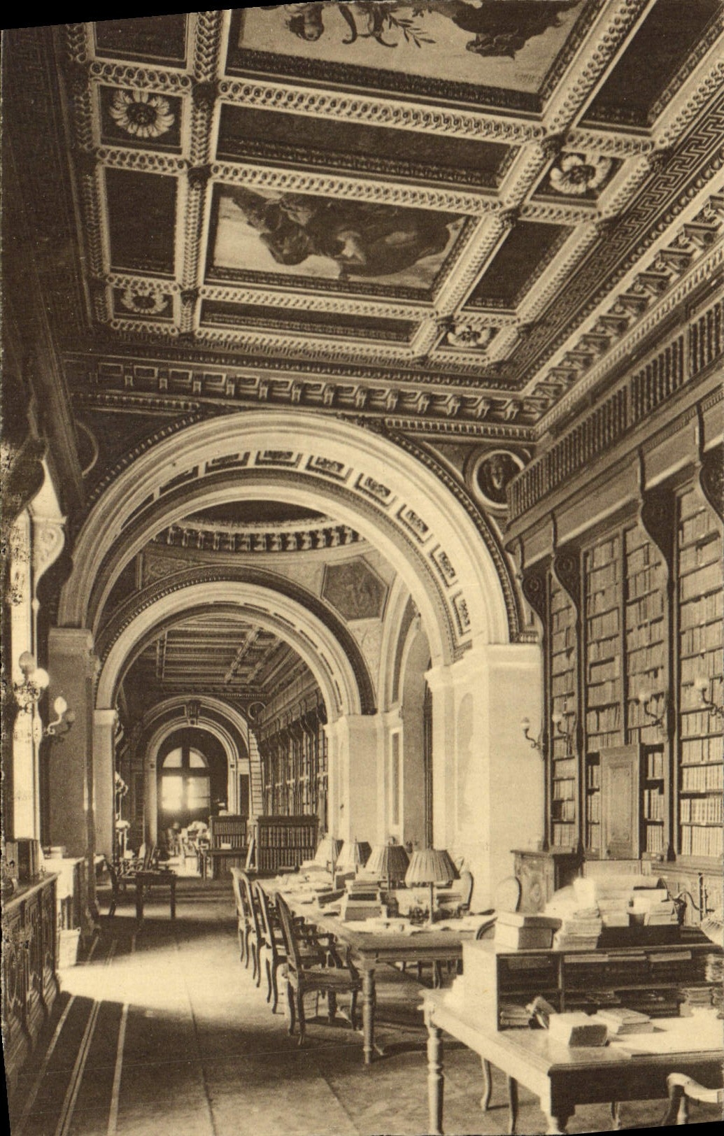 CPA Bibliotheque Palais du Senat Paris