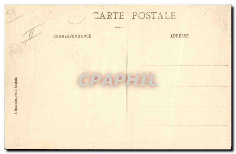 CPA Billard Roubaix Cercle de l'industrie Grande salle Tabagie  — Rückseite