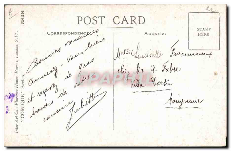 CPA Fantaisie Illustrateur Enfants Donald Mc Gill Une lettre a chaque jour  — Verso