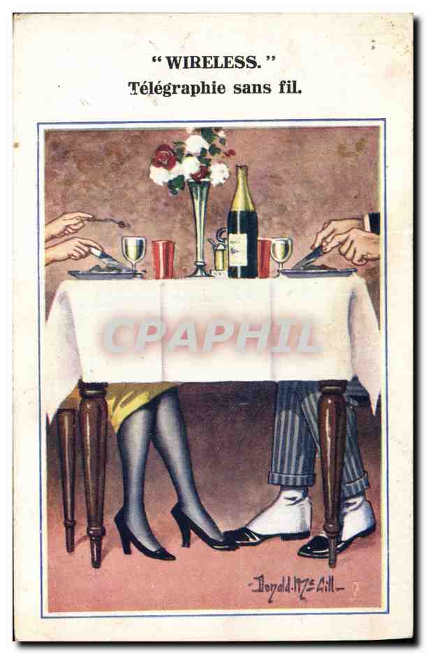 CPA Fantaisie Illustrateur Donald Mc Gill Wireless 