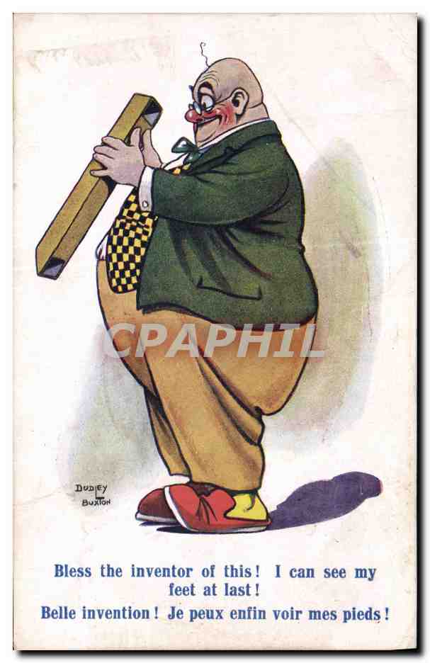 CPA Fantaisie Illustrateur Homme Bless the inventor 