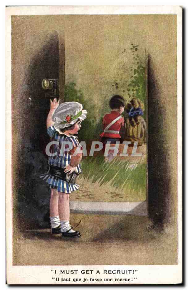 CPA Fantaisie Illustrateur Enfants I must get a recruit ! 