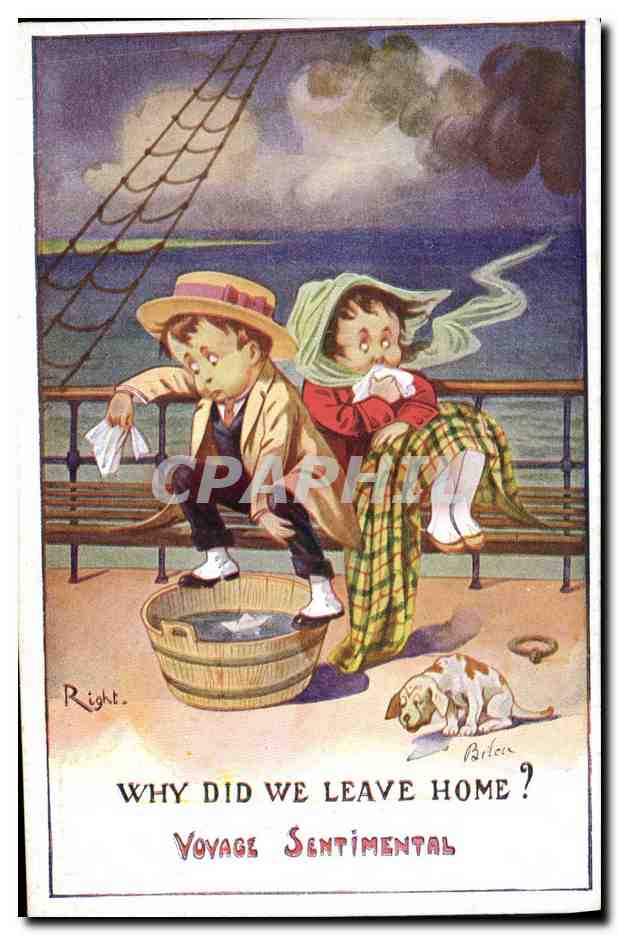 CPA Fantaisie Illustrateur Right Enfants Voyage sentimental 