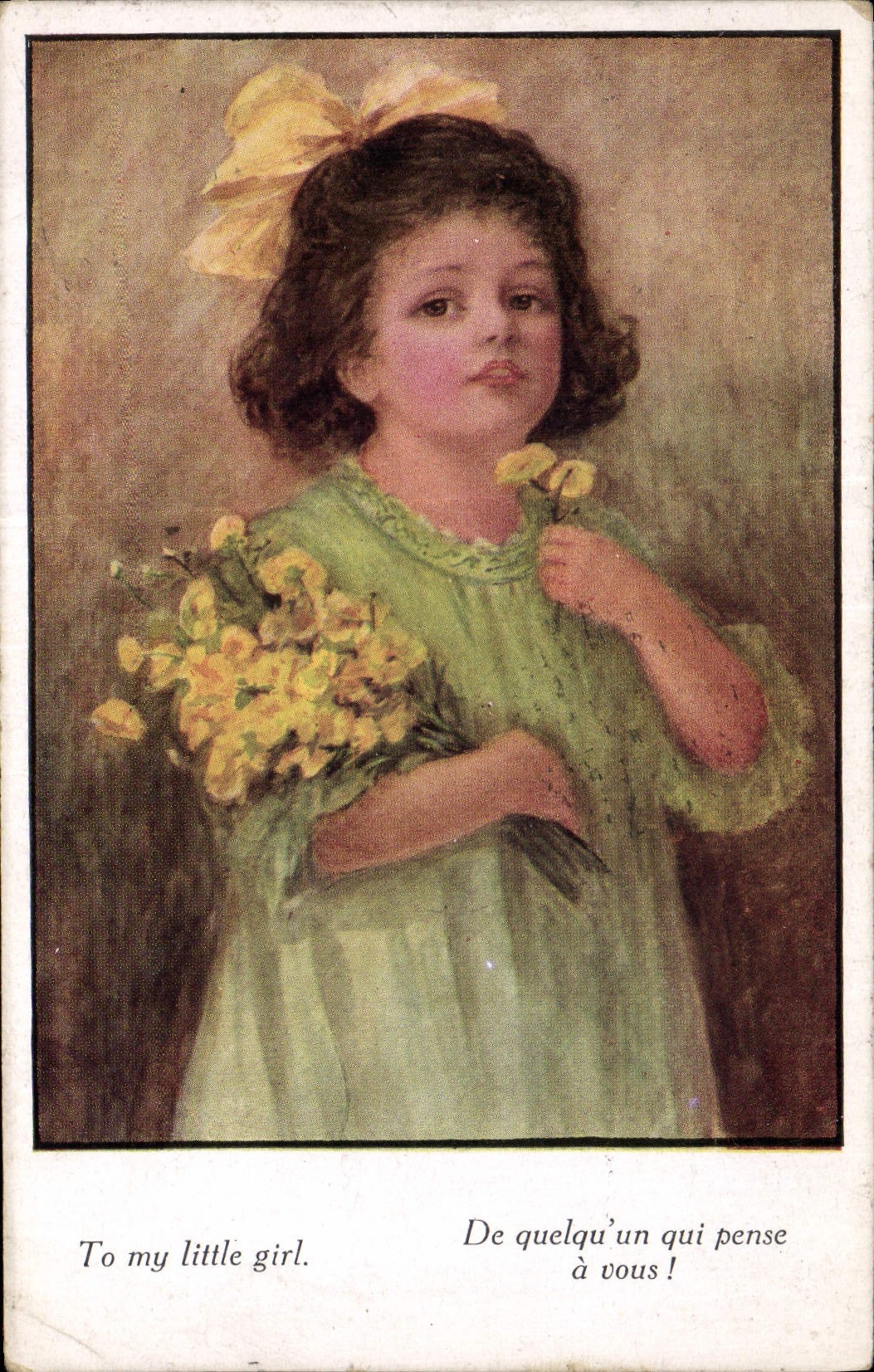 CPA Fantaisie Illustrateur Enfant To my little girl 