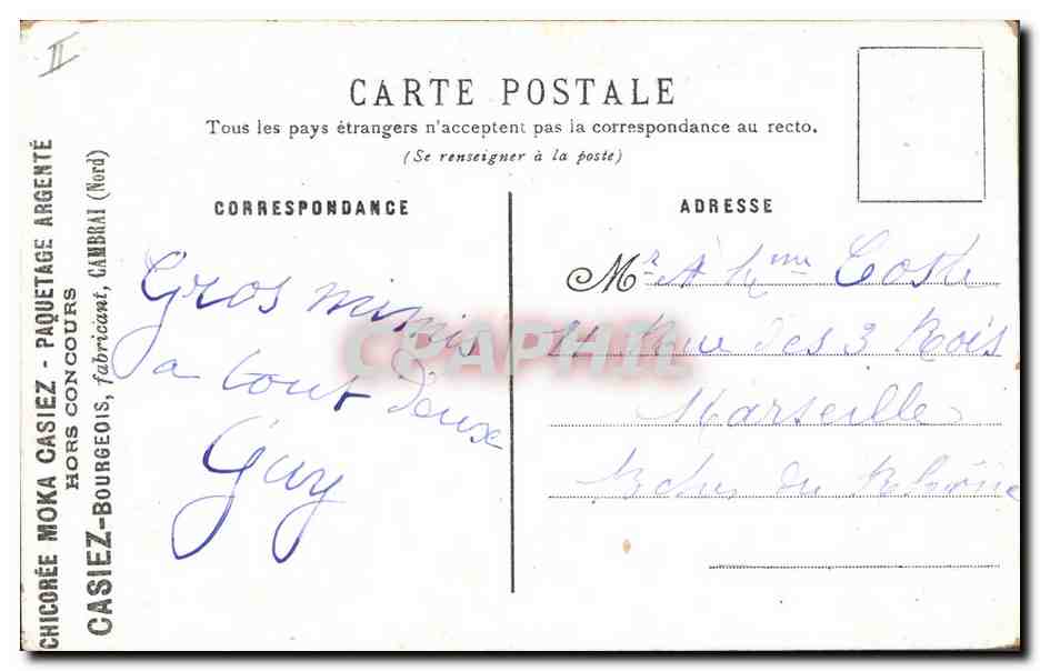 CPA Fantaisie Fleurs Marguerites — Rückseite