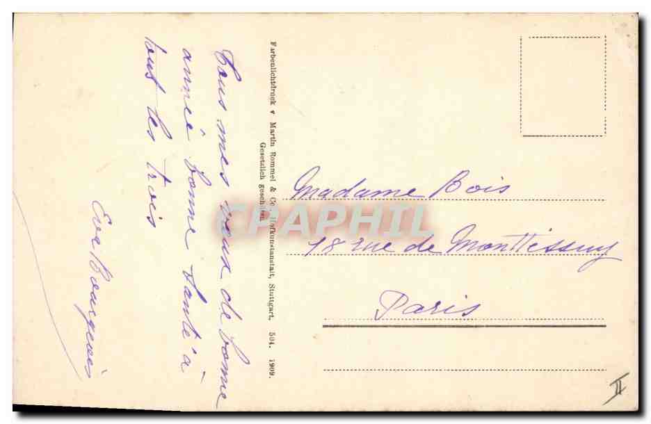 CPA Fantaisie Fleurs  — Verso