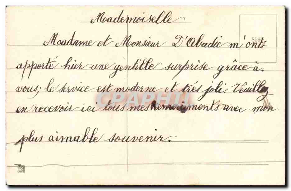 CPA Fantaisie Fleurs  — Back