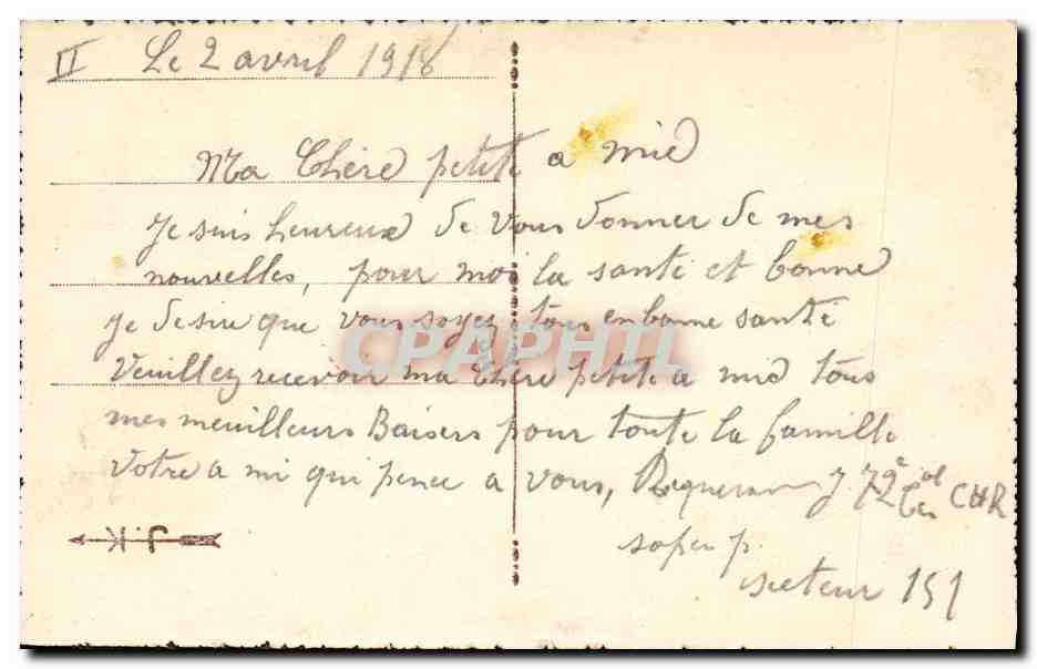 CPA Fantaisie Fleurs  — Rückseite