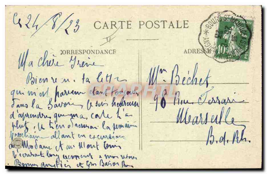 CPA Militaria Chasseurs Alpins Environs de Ste Foy Le Mont Pourri vu du lac du retour — Rückseite