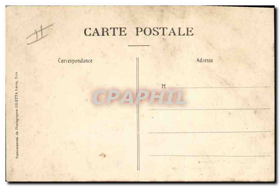 Gruppe der Alpinen Jäger in den Alpen — Künstlerische Sammlung n°1503 — Verleger Gileta, Nice — Rückseite