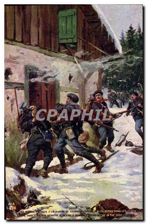 Attaque d'un bureau de douane allemand par les Alpins dans les Hautes Vosges — Grands Magasins Chambéry