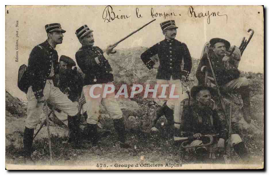Gruppe von Alpinen Offizieren — Edition Giletta, Fotografie Size, Nr. 475