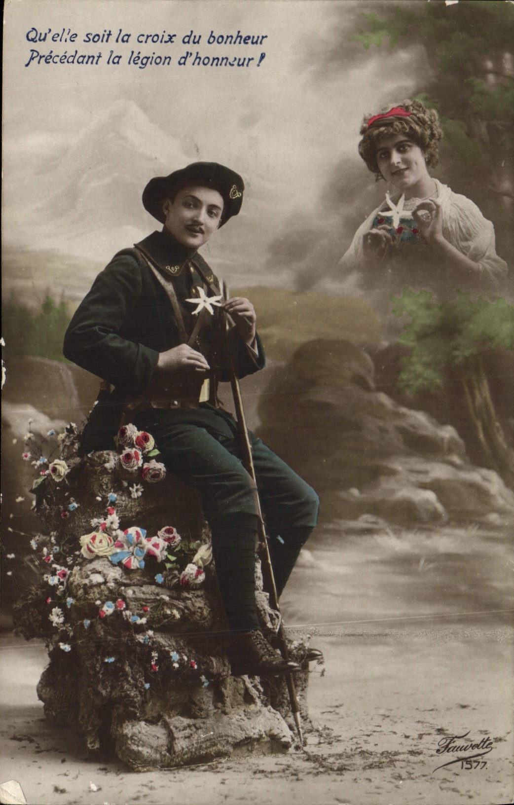 CPA Militaria Chasseurs Alpins 