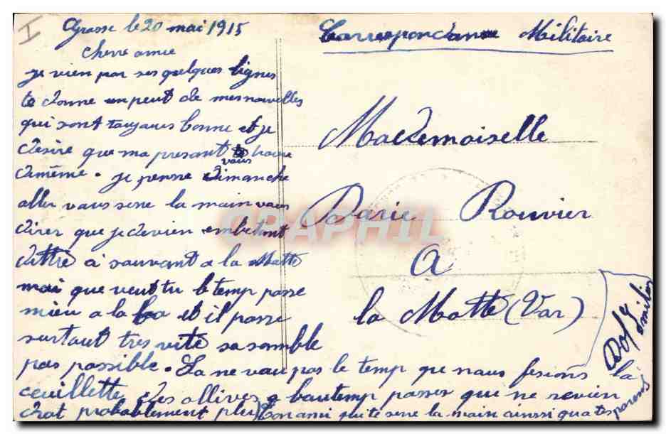 CPA Militaria Chasseurs Alpins  — Rückseite