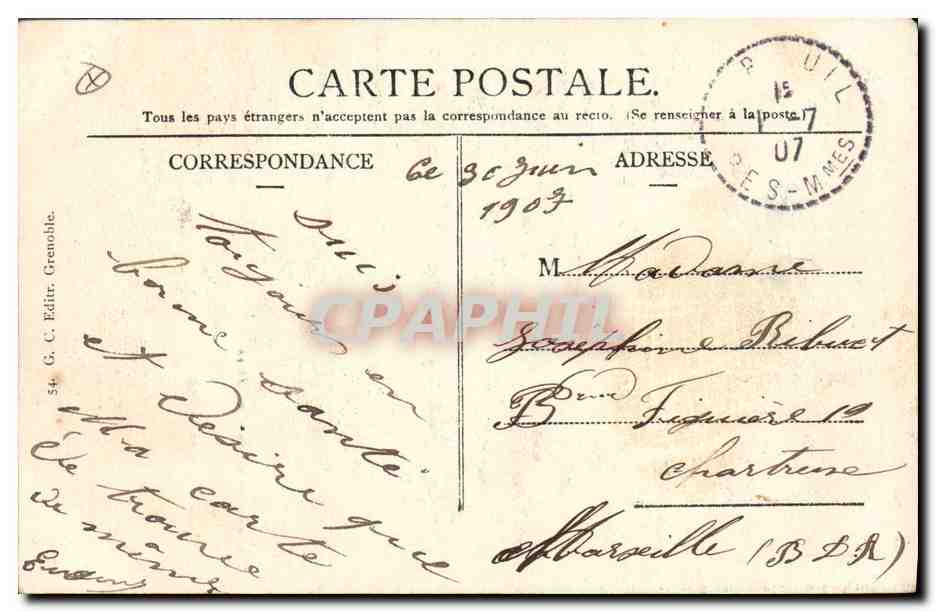 CPA Militaria Chasseurs Alpins dans les Alpes Edelweiss Fleurs — Rückseite