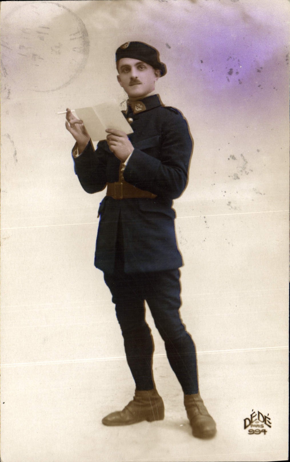 CPA Militaria Chasseurs Alpins 