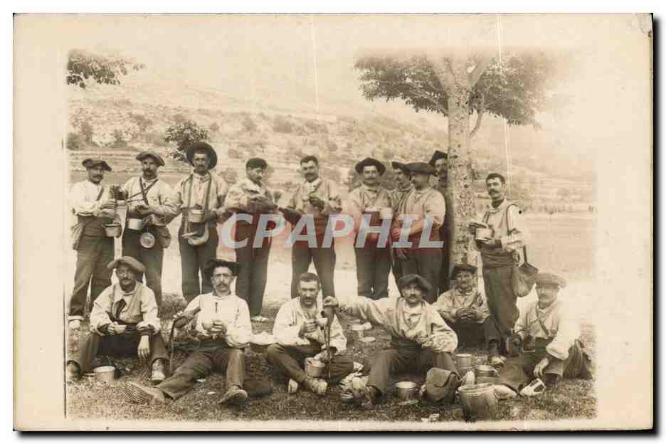 CARTE PHOTO Colombes Militaria Chasseurs Alpins 