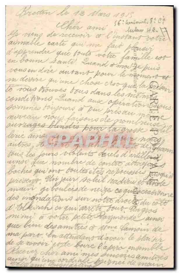 Soldats alpins tirant sur des avions — La Guerre de 1914 — L. C. H. Paris, n° 193 — Achterkant