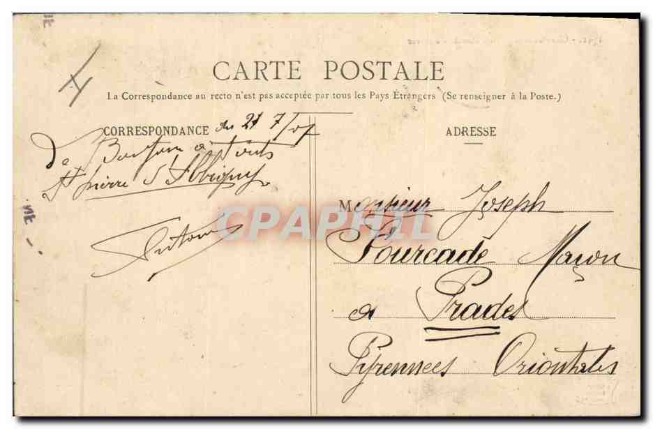 CPA Militaria Chasseurs Alpins  — Rückseite