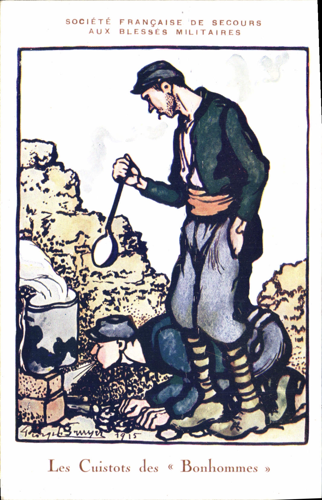 CPA Fantaisie Illustrateur Militaria Les cuistots des bonhommes