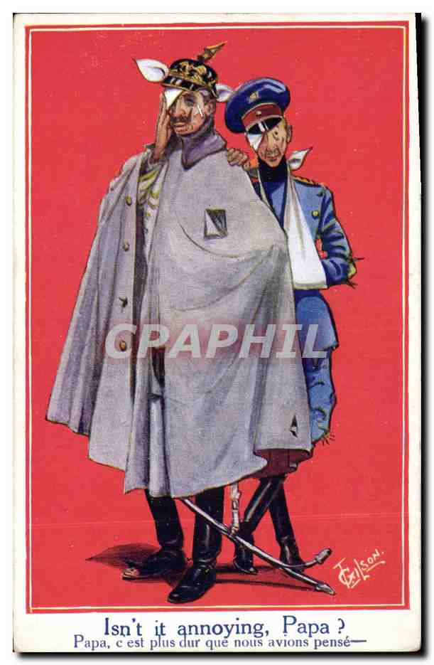 CPA Fantaisie Illustrateur Militaria Isn't it annoying Papa ? 