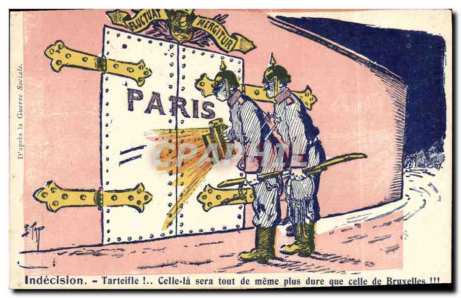 CPA Fantaisie Illustrateur Militaria Paris Indecision 