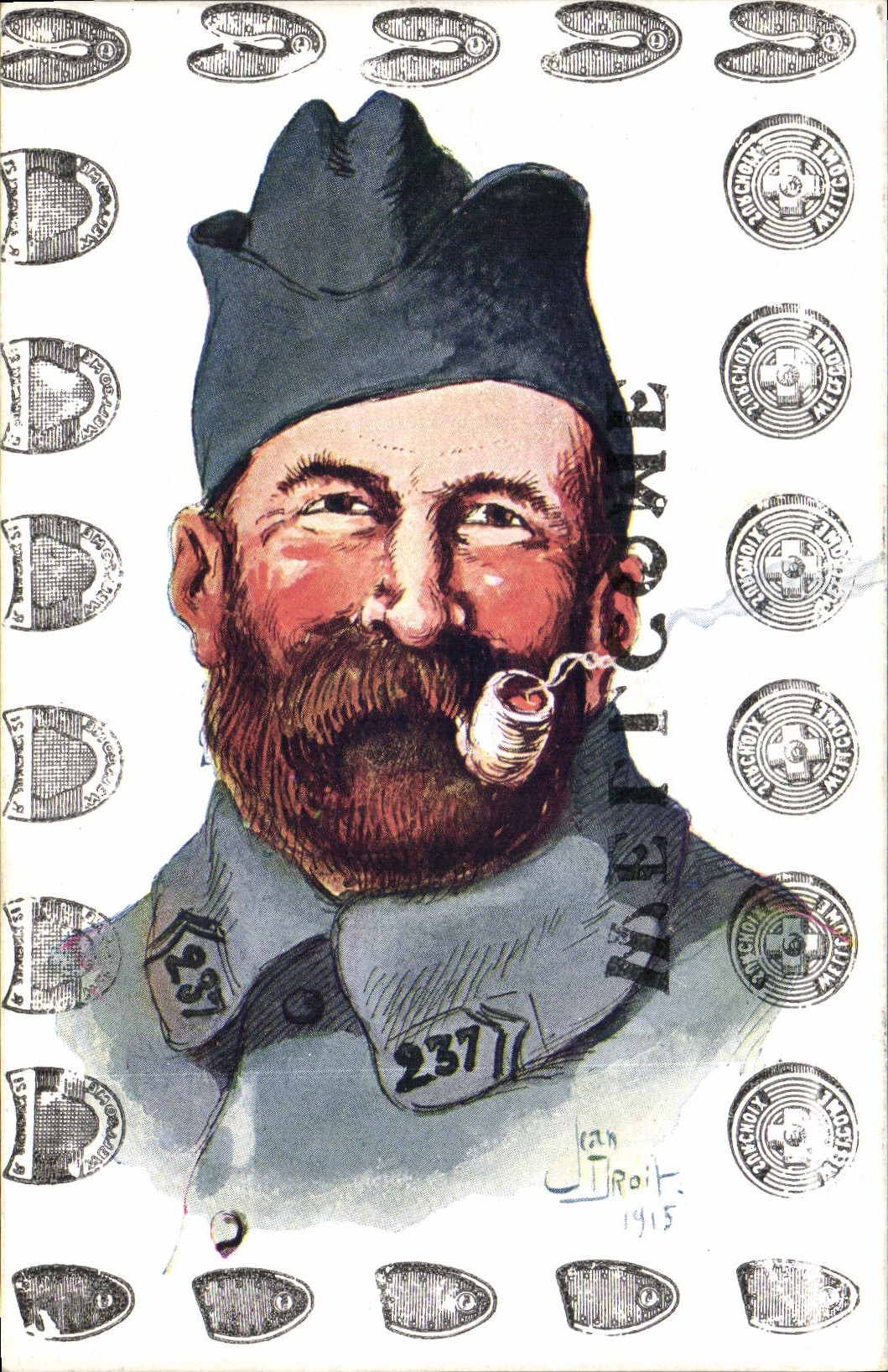 CPA Fantaisie Illustrateur Militaria Soldat Poilu 