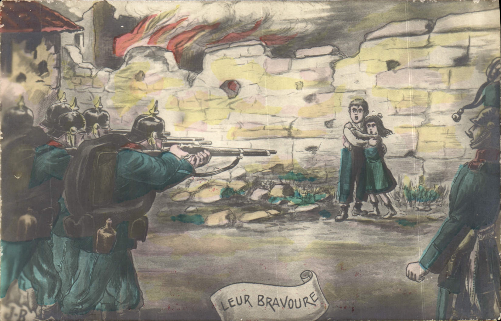 CPA Fantaisie Illustrateur Militaria Enfants leur bravoure 