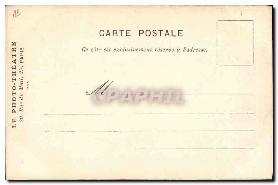 CPA Theatre Le Vie Publique Comedie Emile Fabre Elu elu  — Rückseite