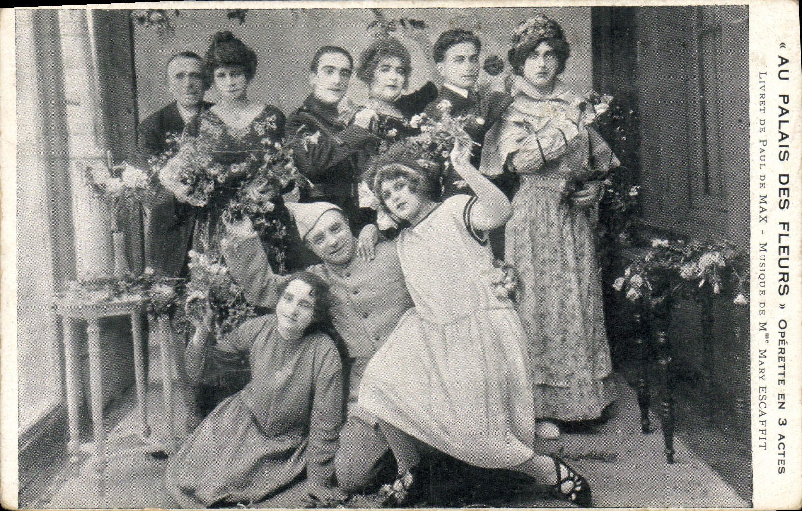 CPA Theatre Au Palais des Fleurs Operette Paul de Max Mary Escafitt 
