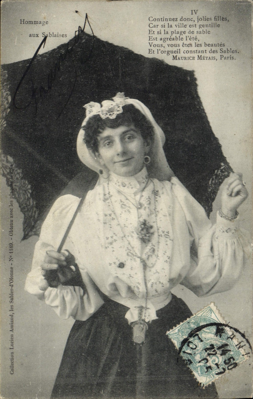 CPA Folklore Hommage aux Sablaises 