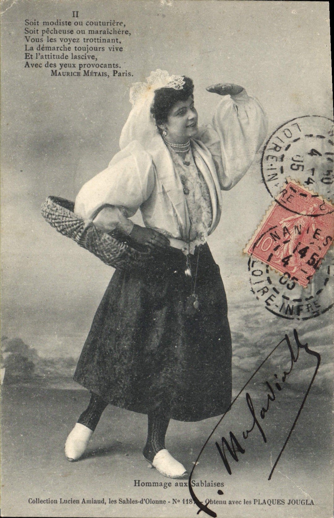 CPA Folklore Hommage aux Sablaises 