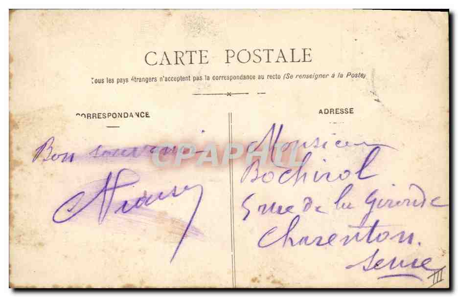 CPA Folklore Sablaise Femme  — Verso