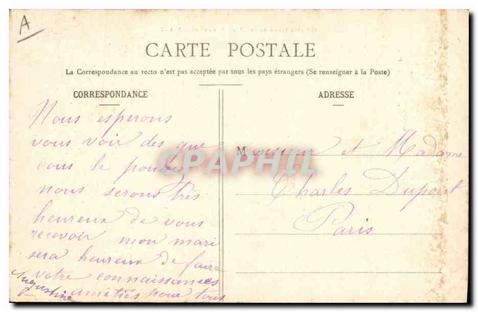 CPA Folklore Hommage aux Sablaises  — Verso