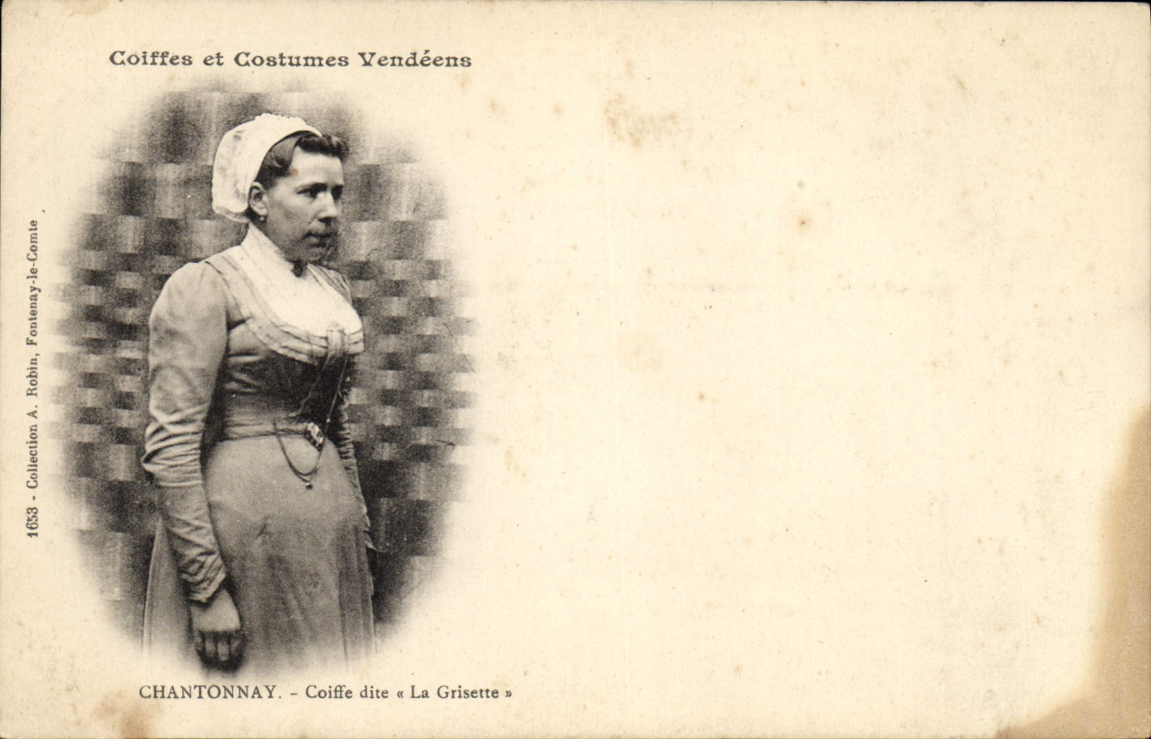 CPA Folklore Chantonnay Coiffe dite La Grisette 
