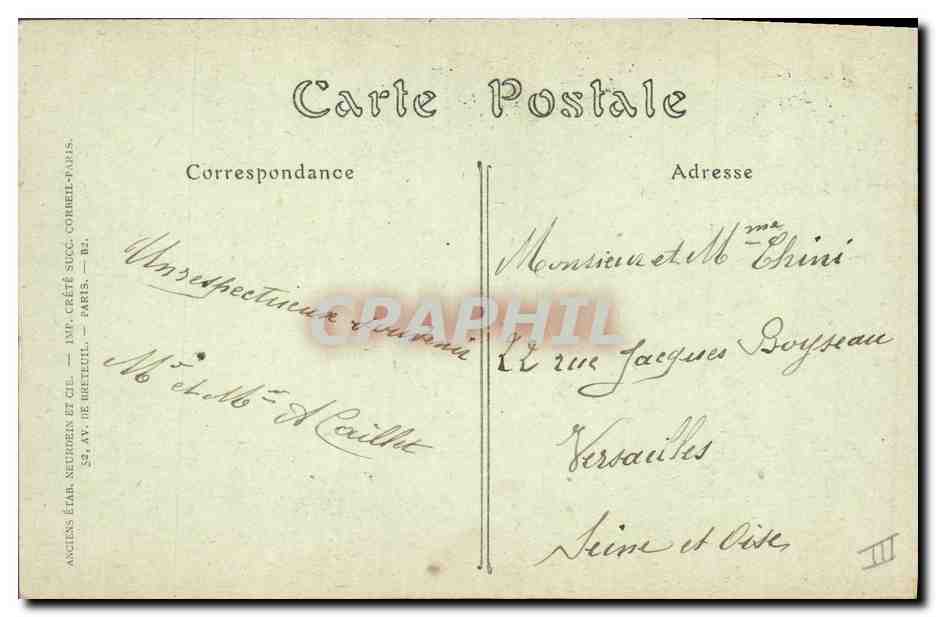 CPA Folklore Sablaise  — Verso