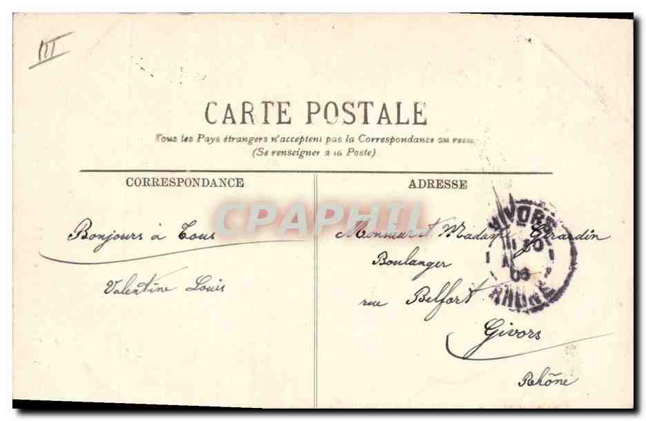 CPA Folklore Type de Matelote  — Verso