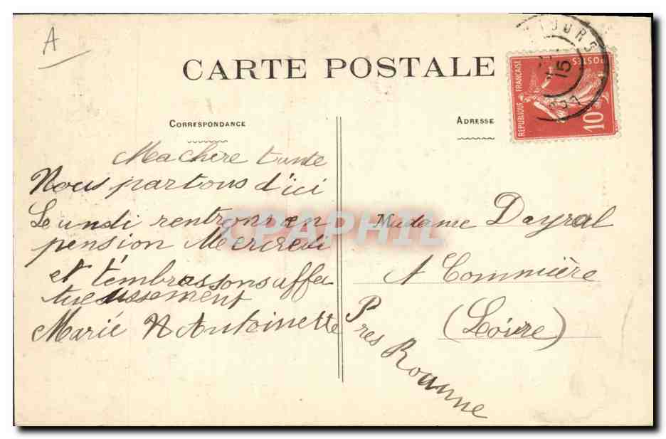 CPA Folklore Aux Sables d'Olonne  — Verso