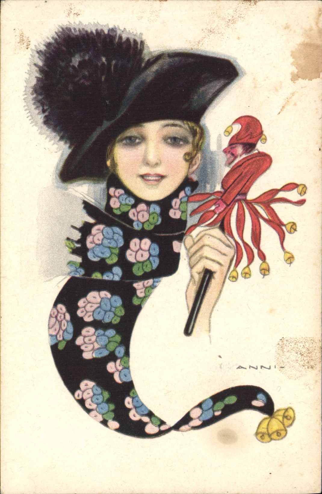CPA Fantaisie Illustrateur Nanni Femme 