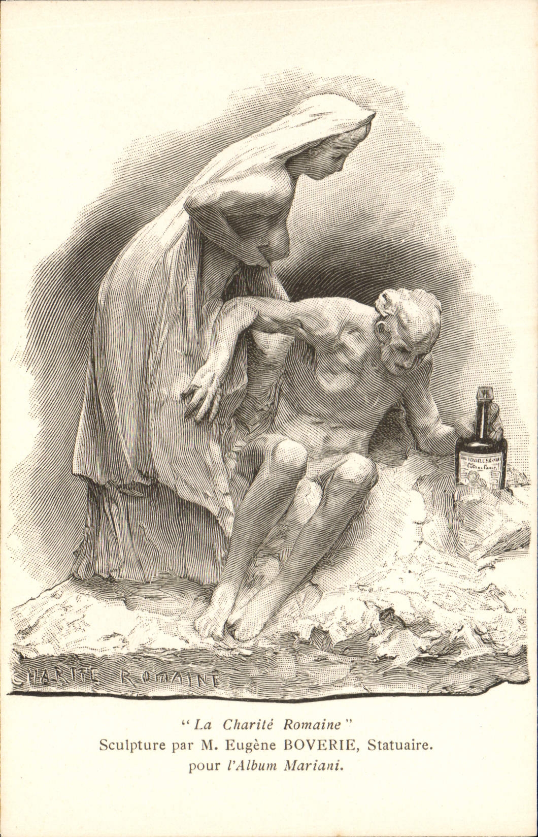 CPA Fantaisie Illustrateur La Charite Romaine Eugene Boverie Mariani 