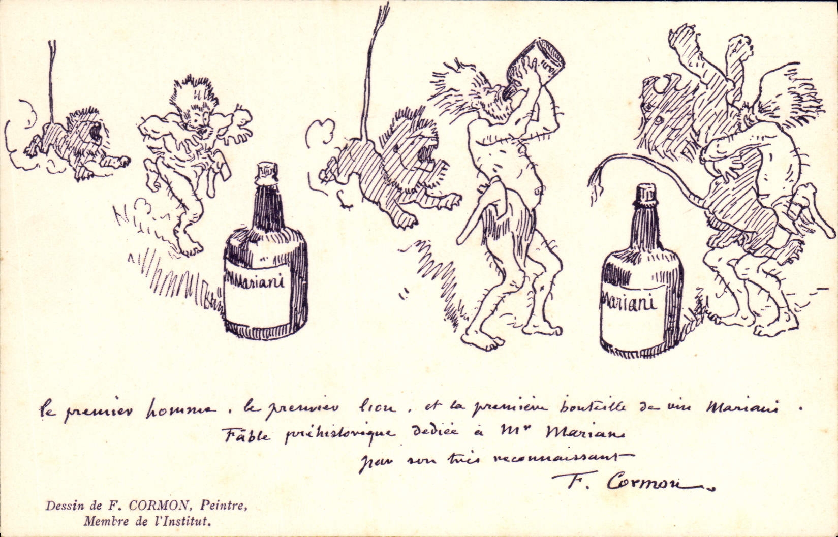 CPA Fantaisie Illustrateur Cormon Mariani Lion 