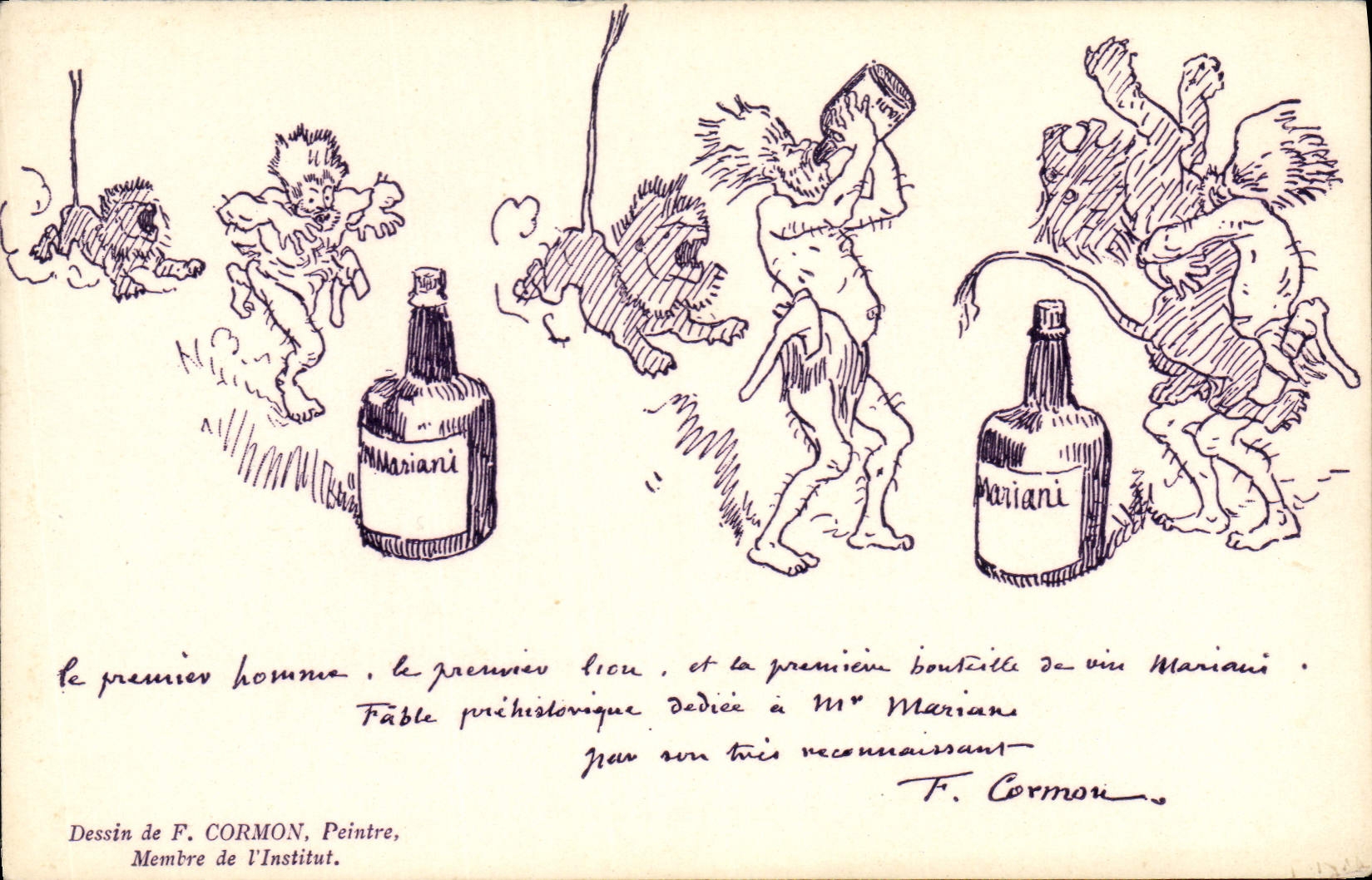 CPA Fantaisie Illustrateur Cormon Mariani Lion 