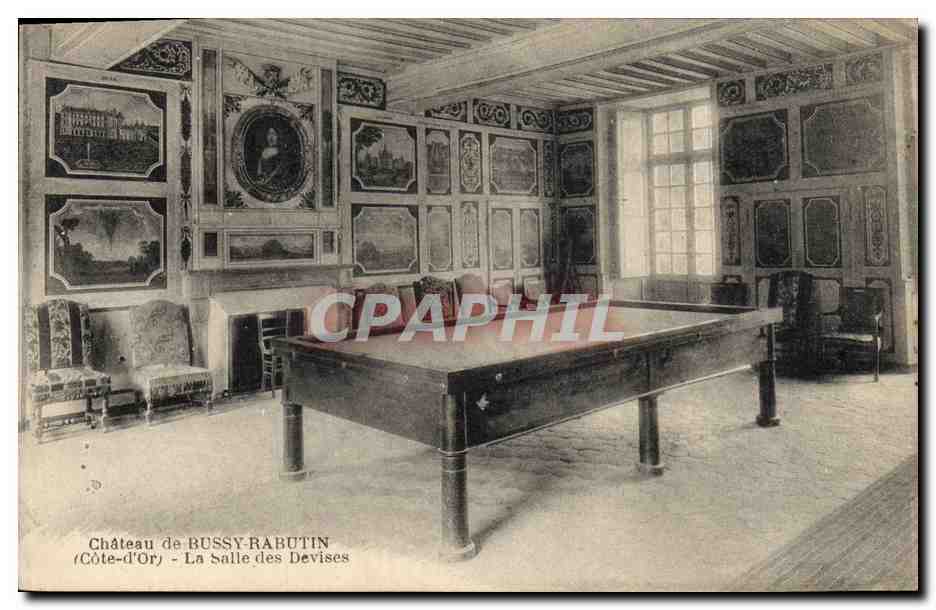 CPA Billard Chateau de Bussy Rabutin La salle des devises