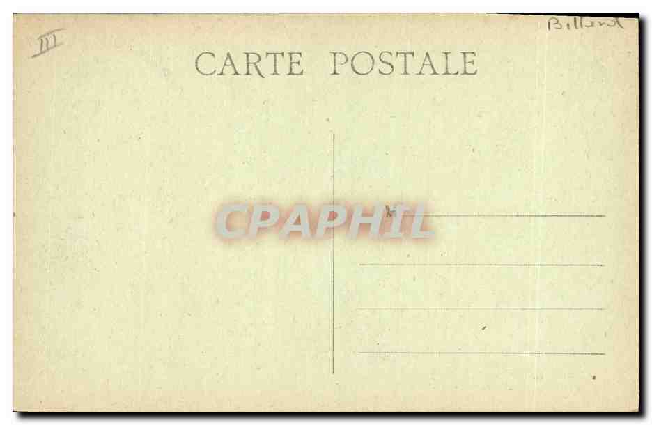 CPA Billard Chateau de Bussy Rabutin La salle des devises — Rückseite