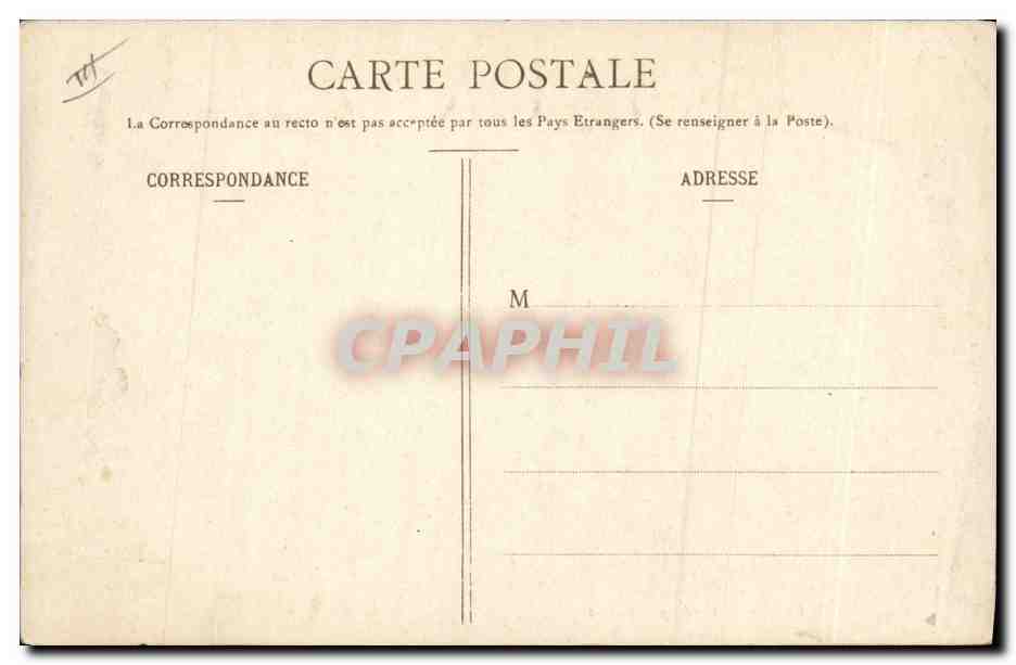 CPA Billard Chateau de Landifer  — Rückseite