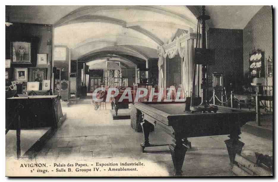 CPA Billard Avignon Palais des Papes Exposition industrielle Ameublement 